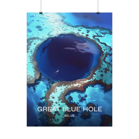 Great Blue Hole Belize Poster