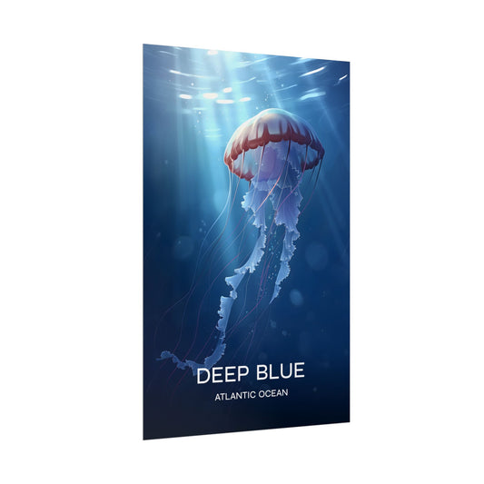 Deep Blue Atlantic Ocean Poster
