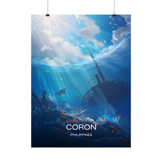 Coron Wreck Philippines Poster