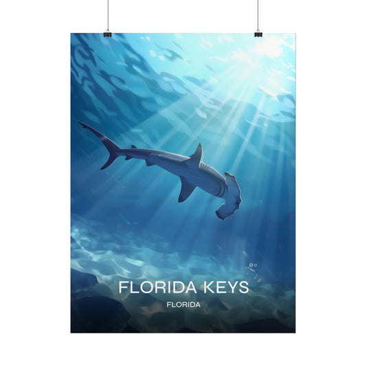 Hammerhead Shark Florida Keys Poster