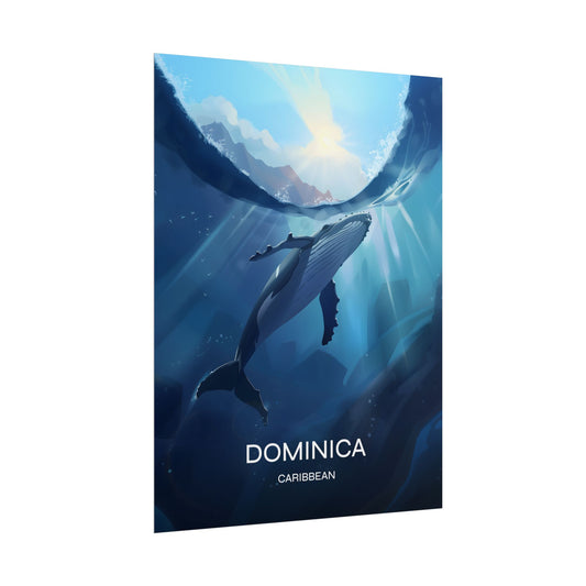 Dominica Caribbean Whale Poster
