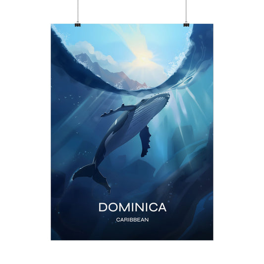 Dominica Caribbean Whale Poster