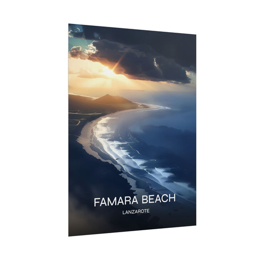Famara Beach Lanzarote Poster